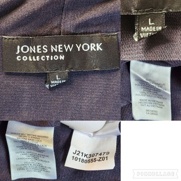 Jones New York Collection Blue Orange Abstract Print Sleeveless Midi Dress Sz L - Picture 11 of 11